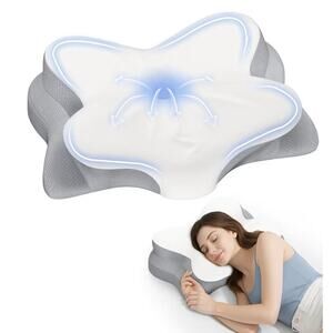 FYOVA Cervical Neck Pillow Memory Foam Ergonomic Contour Adjustable Support